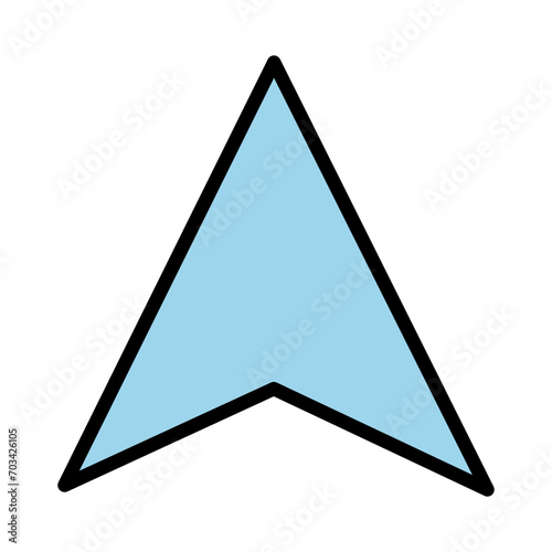 Arrow Navigate Web Filled Outline Icon