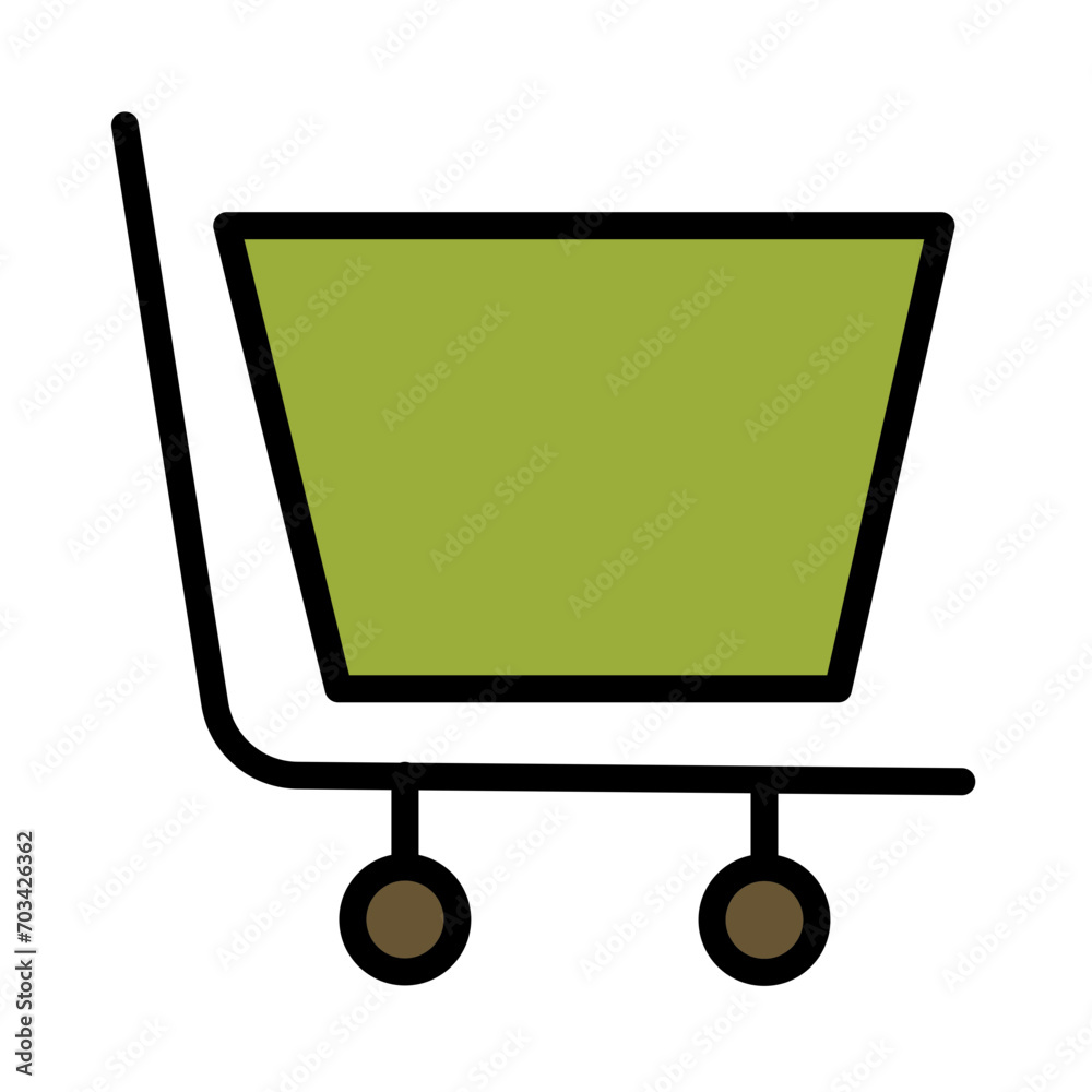 App Cart Trolley Filled Outline Icon App Cart Trolley Filled Outline Icon