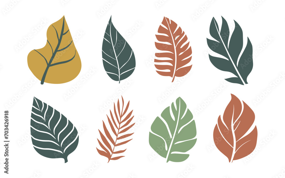 Abstract leaves vector clipart. Spring illustration. Abstract leaves vector clipart. Spring illustration.