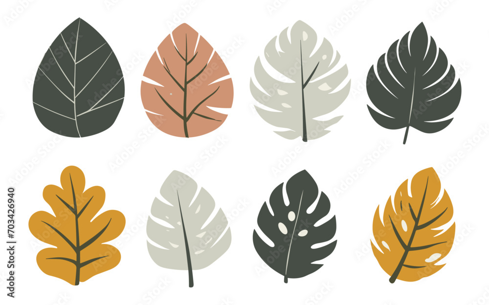 Abstract leaves vector clipart. Spring illustration. Abstract leaves vector clipart. Spring illustration.