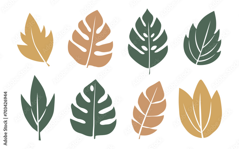 Abstract leaves vector clipart. Spring illustration. Abstract leaves vector clipart. Spring illustration.