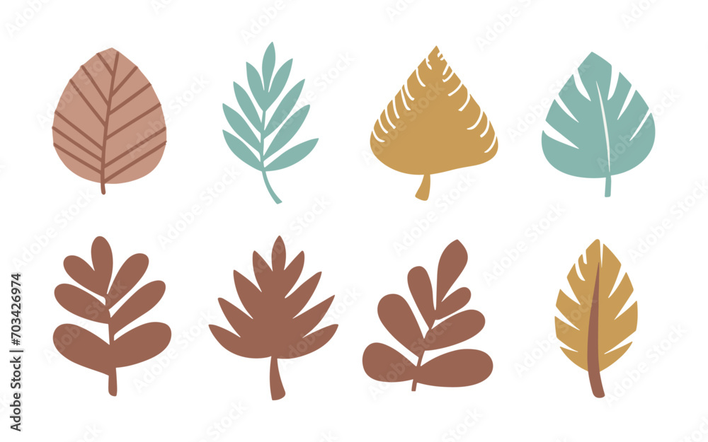 Abstract leaves vector clipart. Spring illustration. Abstract leaves vector clipart. Spring illustration.
