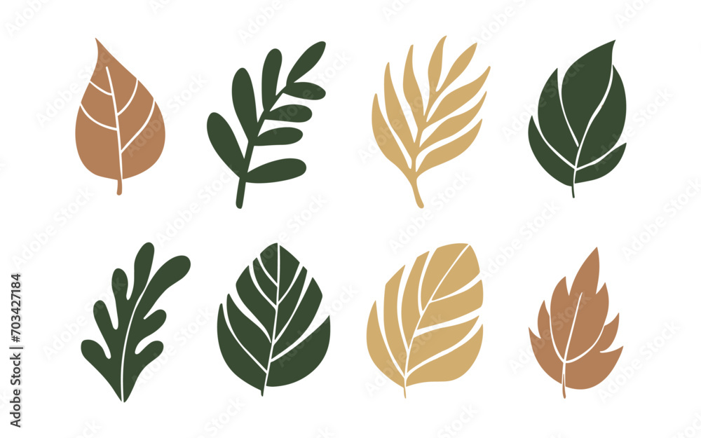 Abstract leaves vector clipart. Spring illustration. Abstract leaves vector clipart. Spring illustration.