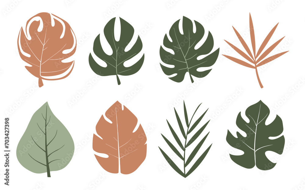 Abstract leaves vector clipart. Spring illustration. Abstract leaves vector clipart. Spring illustration.