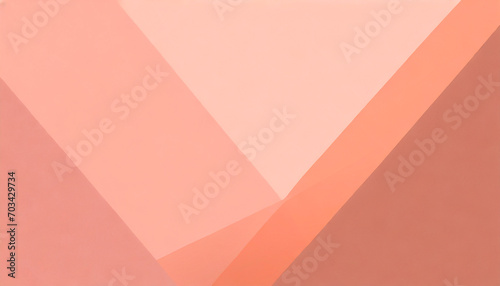 Peach colored background with different shades: simple, clean, neutral. Creative geometry pattern template. Trendy design for banner, social media. Creative geometry pattern template. Copy space.