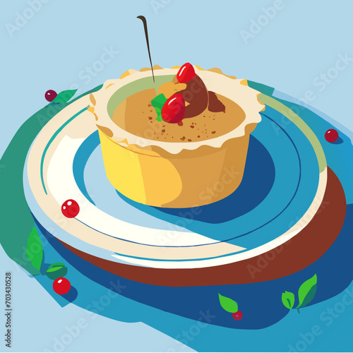 French dessert Creme brulee ready to eat 