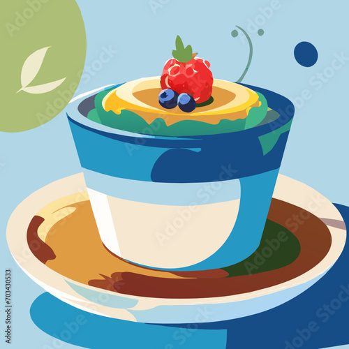 French dessert Creme brulee ready to eat 