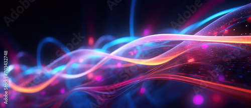 Dive into the world of morphism with this fluorescent abstract wave.