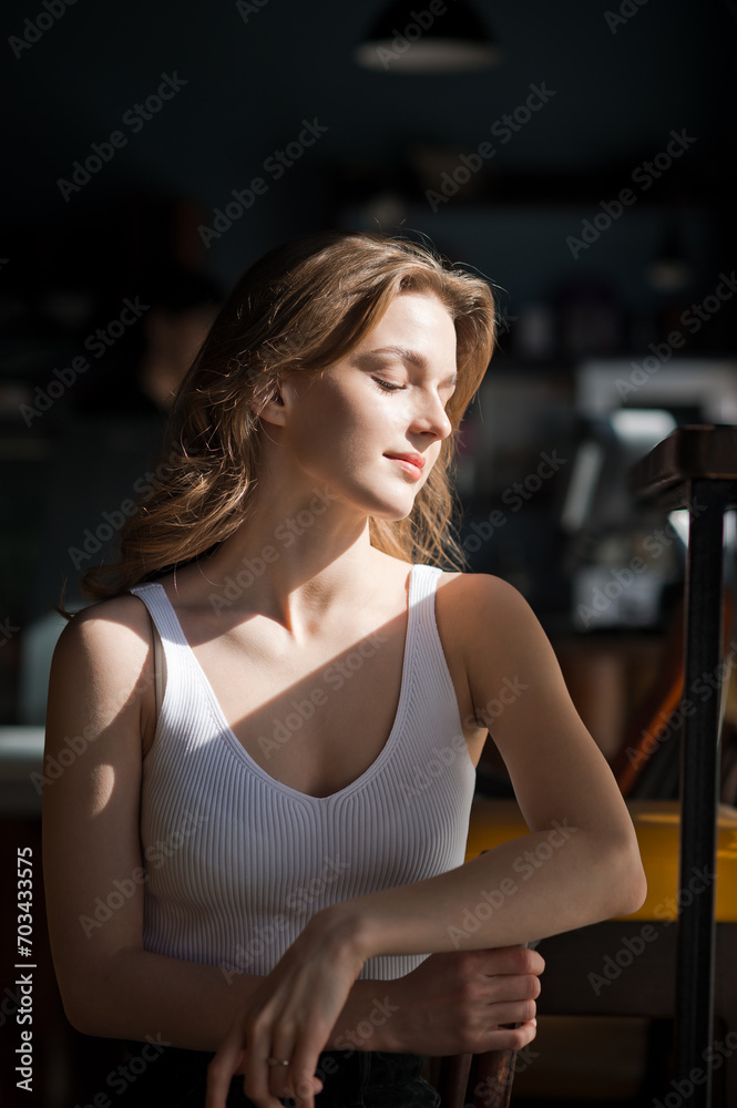 She is photographed in a portrait style 4666. She is photographed in a portrait style 4666.