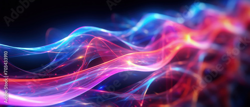 Dive into the world of morphism with this fluorescent abstract wave.