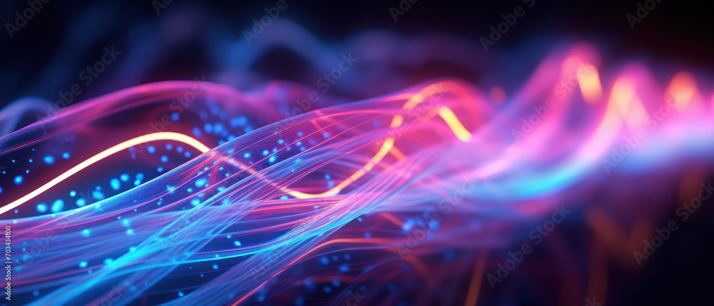 Experience the vibrant world of morphism with this fluorescent abstract wave. Experience the vibrant world of morphism with this fluorescent abstract wave.