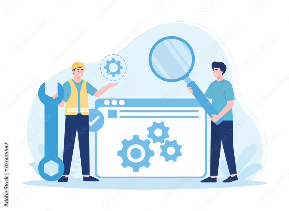 analysis and maintenance concept flat illustration analysis and maintenance concept flat illustration