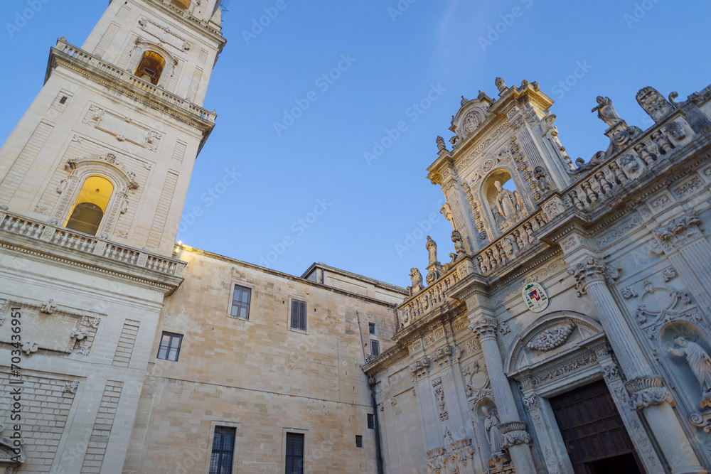 Detail of Facade in the Baroque style, Lecce, Italy