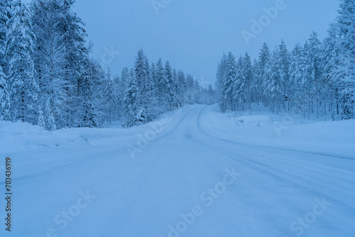 snow covered road