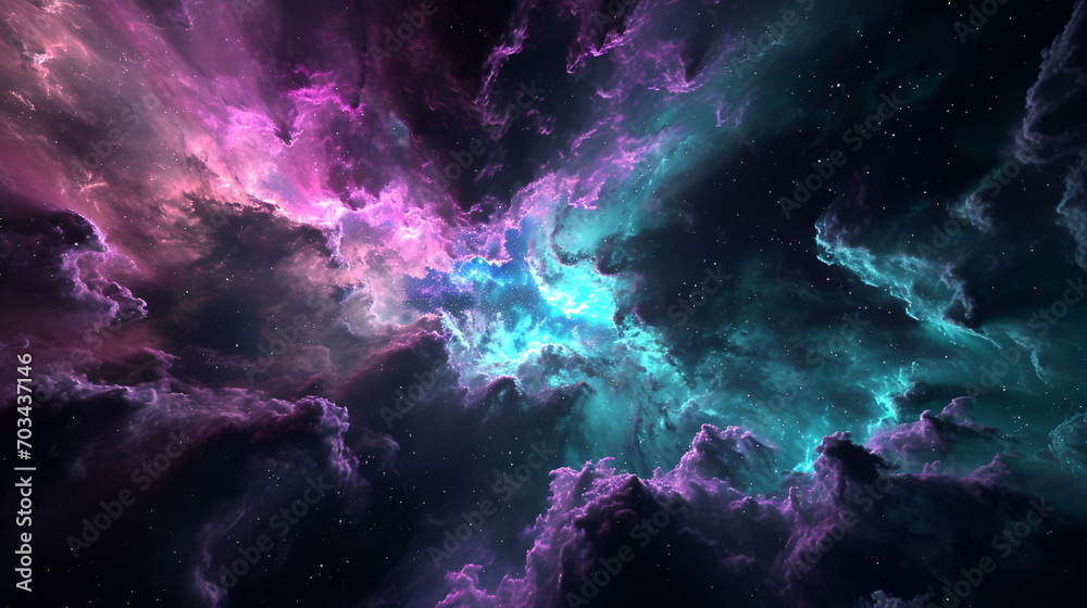 high contrast purple nebula