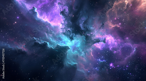high contrast purple nebula photo