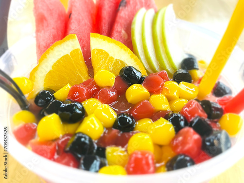 fruit salad in a bowl