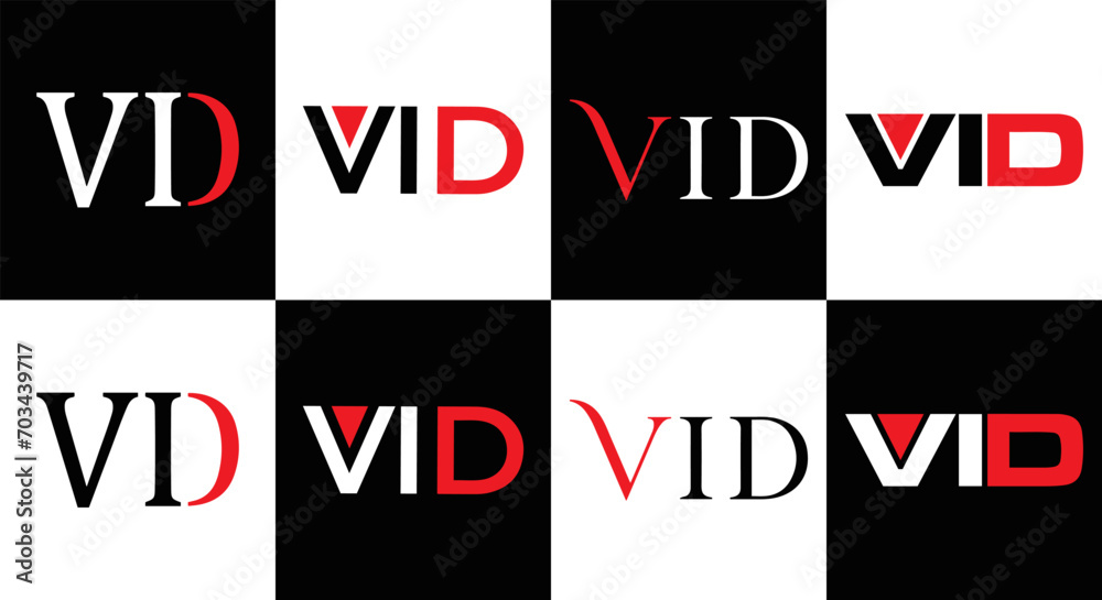 VID logo. VID set , V I D design. White VID letter. VID, V I D letter logo design. Initial letter VID letter logo set, linked circle uppercase monogram logo. V I D letter logo vector design.
VID logo. VID set , V I D design. White VID letter. VID, V I D letter logo design. Initial letter VID letter logo set, linked circle uppercase monogram logo. V I D letter logo vector design.