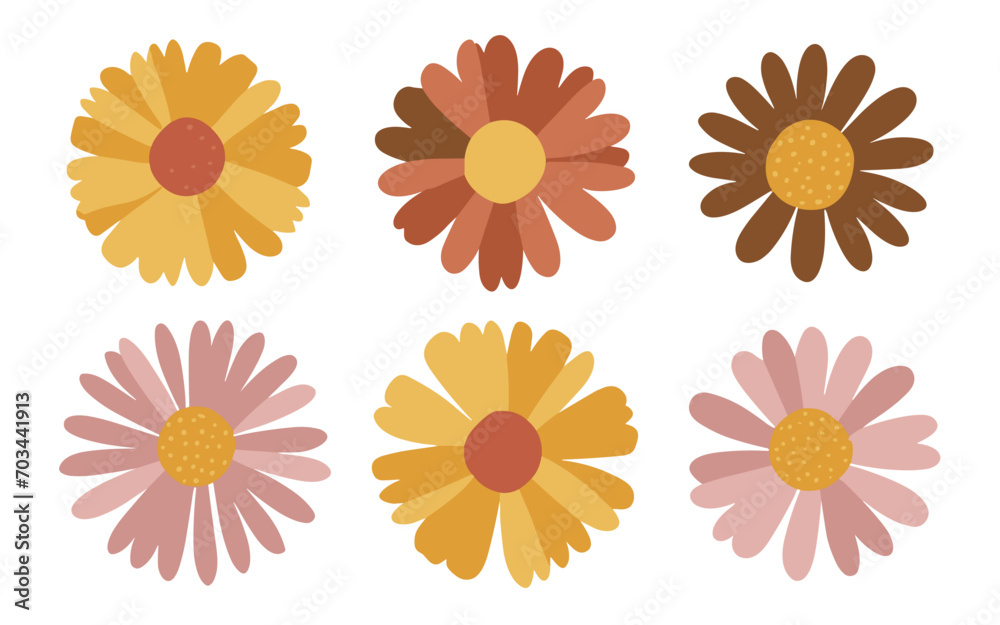 Abstract flowers vector clipart. Spring illustration. Abstract flowers vector clipart. Spring illustration.