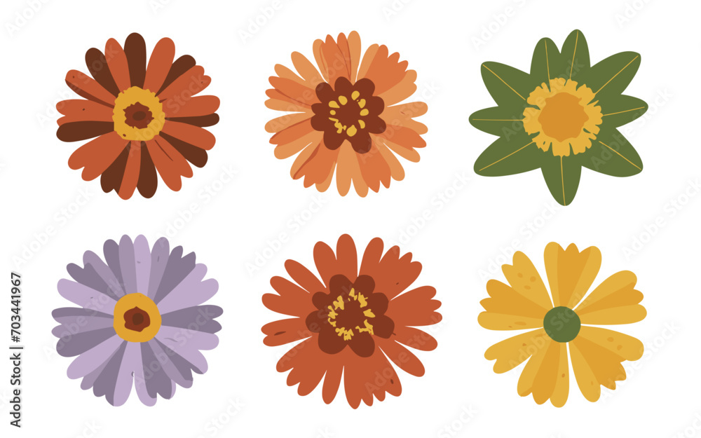 Abstract flowers vector clipart. Spring illustration. Abstract flowers vector clipart. Spring illustration.