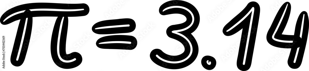 Happy pi day mathematics 14 March vector illustration Happy pi day mathematics 14 March vector illustration