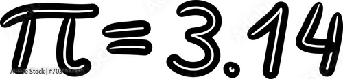 Happy pi day mathematics 14 March vector illustration 