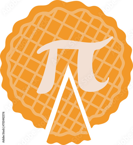 Happy pi day mathematics 14 March vector illustration 