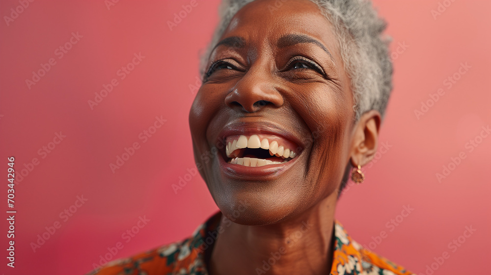 Beautiful senior female model with grey hair smiling Beautiful senior female model with grey hair smiling