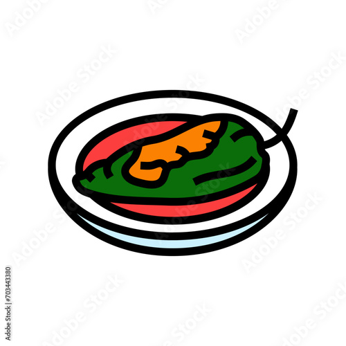 chiles rellenos mexican cuisine color icon vector. chiles rellenos mexican cuisine sign. isolated symbol illustration