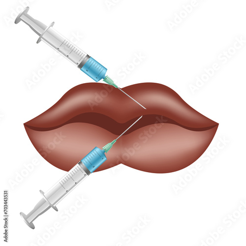 Lip augmentation and correction. Lip filler injections. Hyaluronic acid