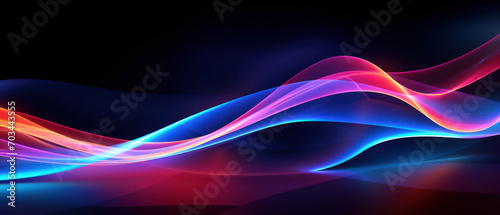 This bright and energetic abstract background features irregular waves and a blend of colors.