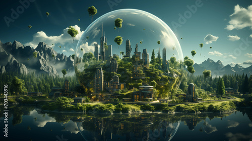 landscape of future green city © Даша Ищенко