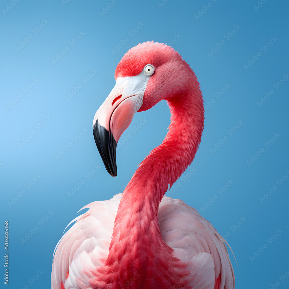 Obraz premium Pink flamingo bird