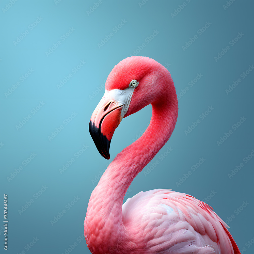 Obraz premium Pink flamingo bird