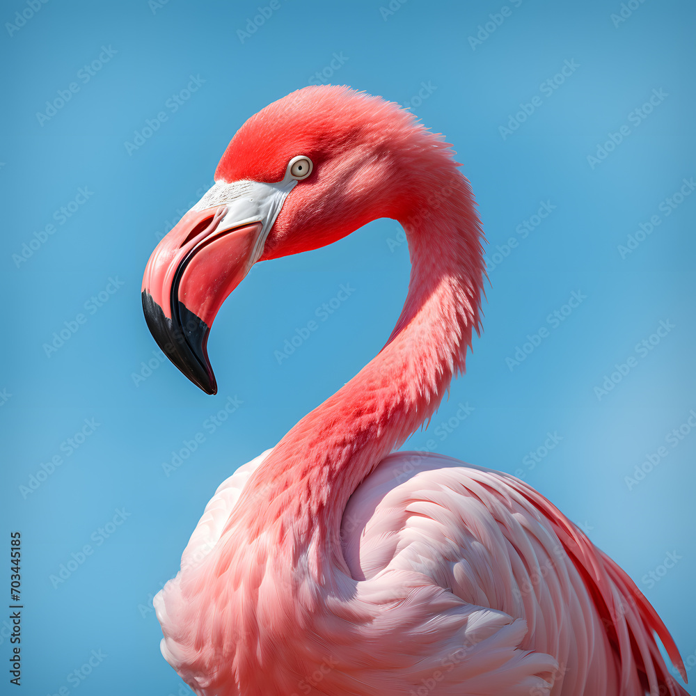 Obraz premium Pink flamingo bird