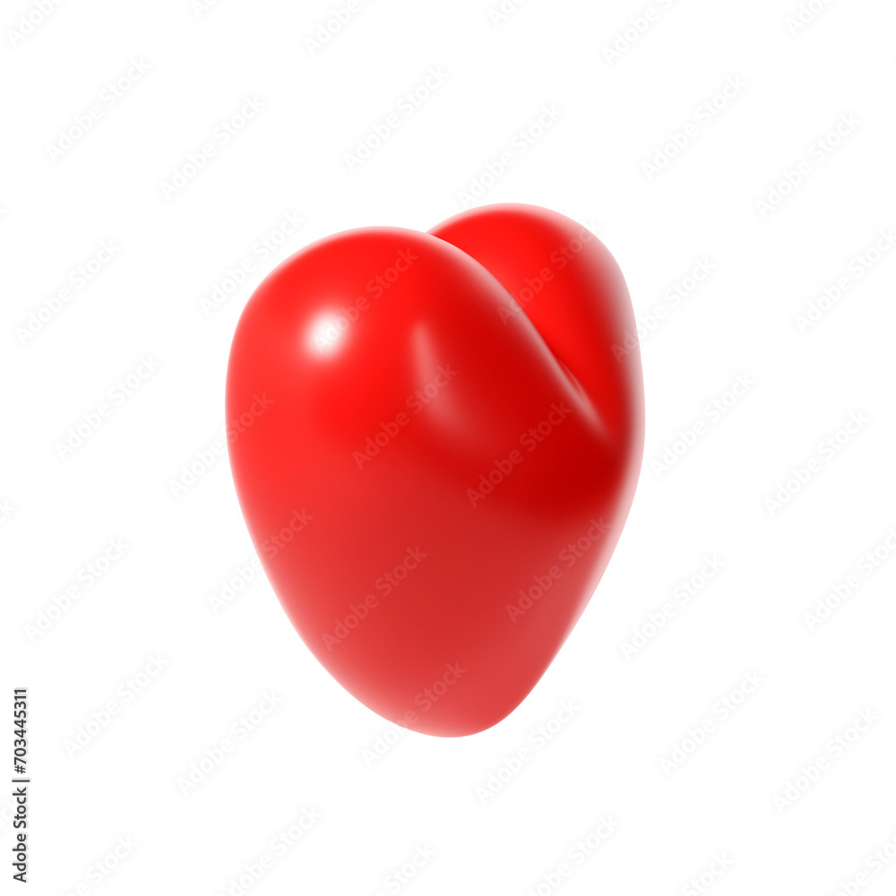3d red glossy love heart on transparent. Suitable for Valentine day, Mother day, Women day, sticker, greeting card. February 14th 3d red glossy love heart on transparent. Suitable for Valentine day, Mother day, Women day, sticker, greeting card. February 14th