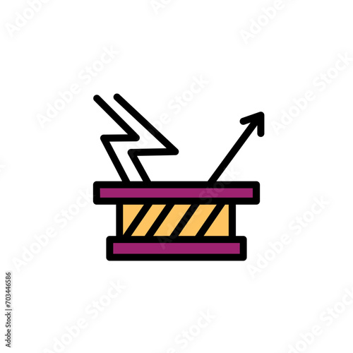 Acrylic Fabric Feature Filled Outline Icon