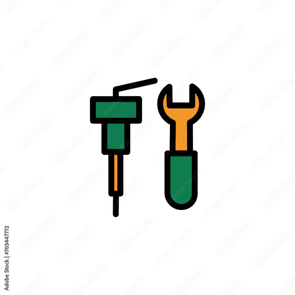 Tools Work Builder Filled Outline Icon