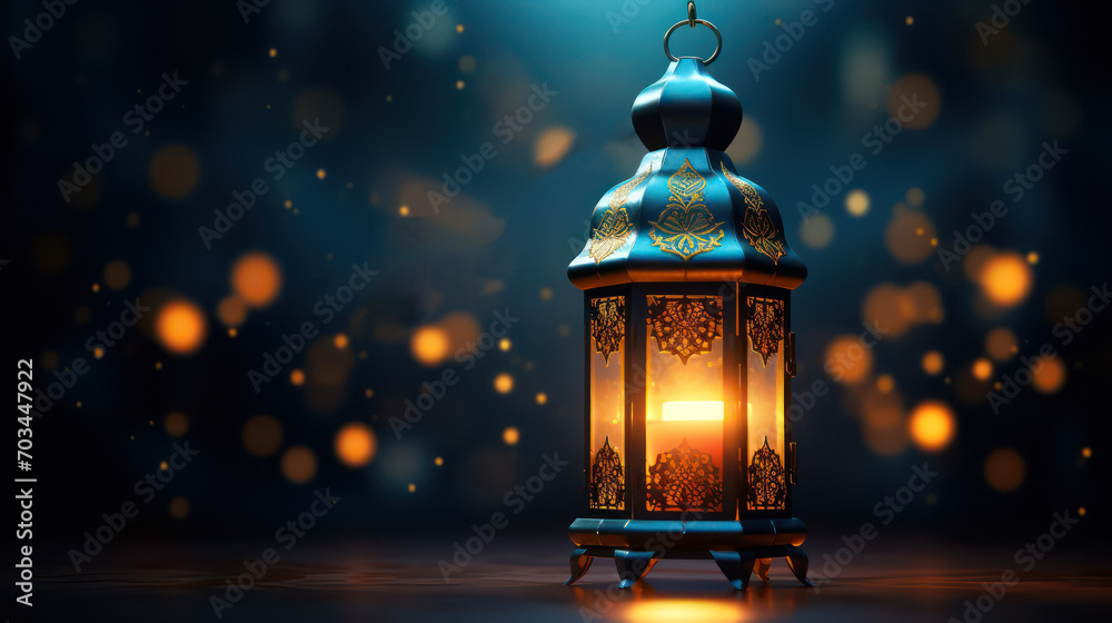 Ramadan Kareem greeting card with arabic lantern Ramadan Kareem greeting card with arabic lantern