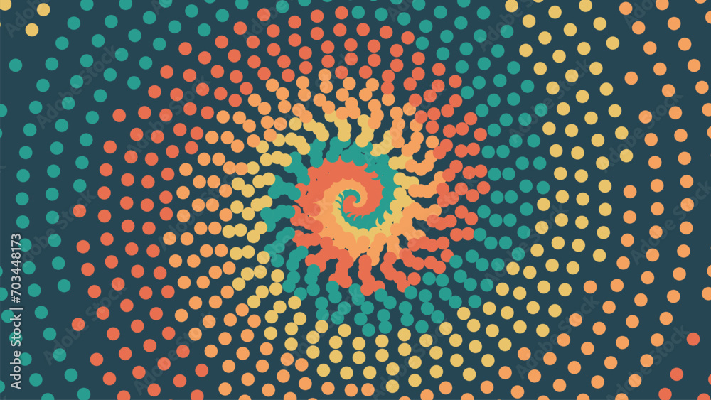 Abstarct spiral dotted spinning vortex background. Abstarct spiral dotted spinning vortex background.