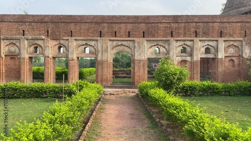 Kadam rasul masjid are the ruins of a small mosque that was the capital of the muslim nawabs of bengal in the 13th to 16th centuries in gaur, west bengal, India. photo