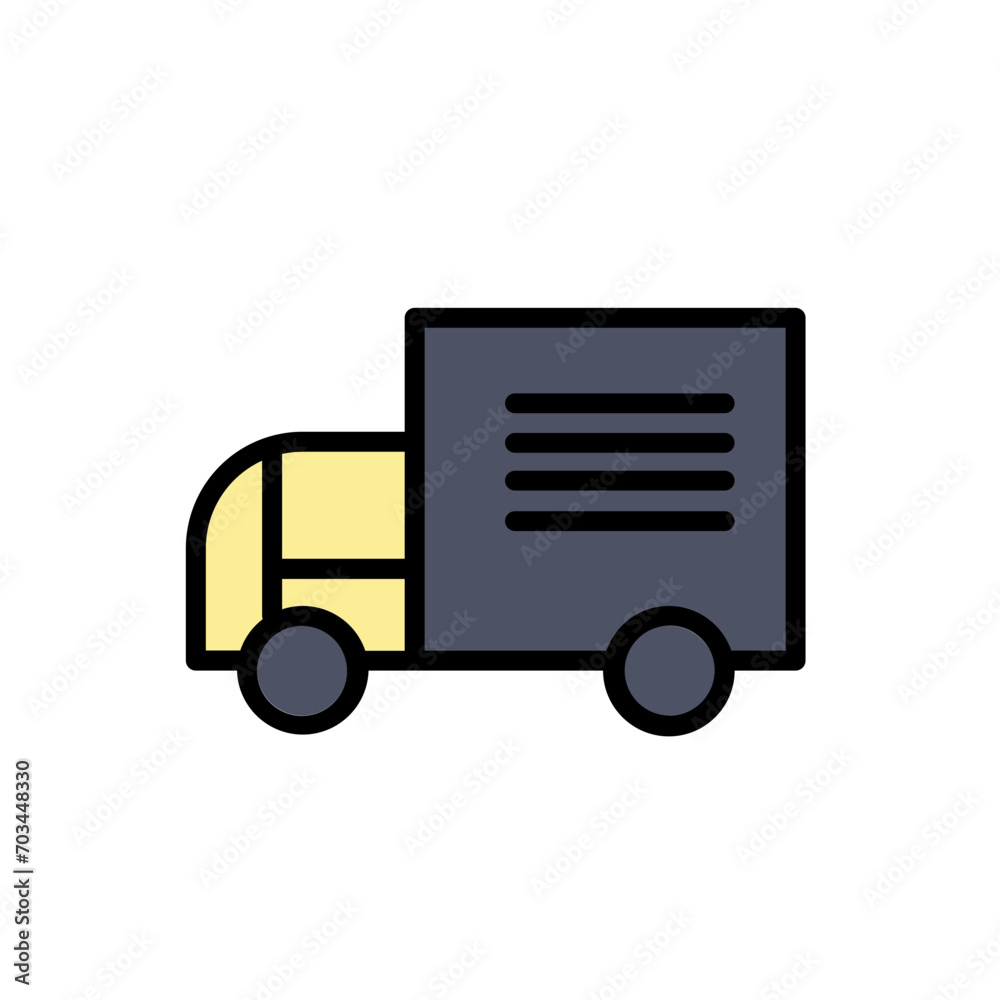 Truck Work Tools Filled Outline Icon