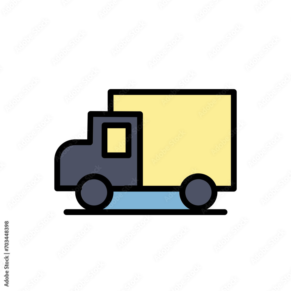 Naklejka premium Truck Work Tools Filled Outline Icon