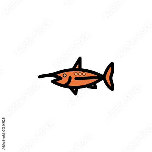 Swordfish Fish Marlin Filled Outline Icon
