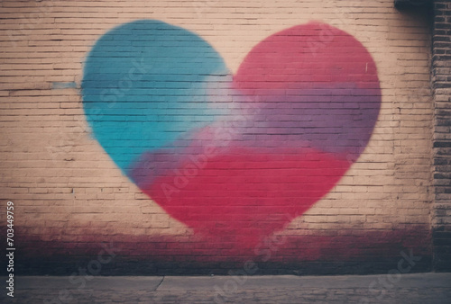 painted heart on the wall © Anna Gold Stock