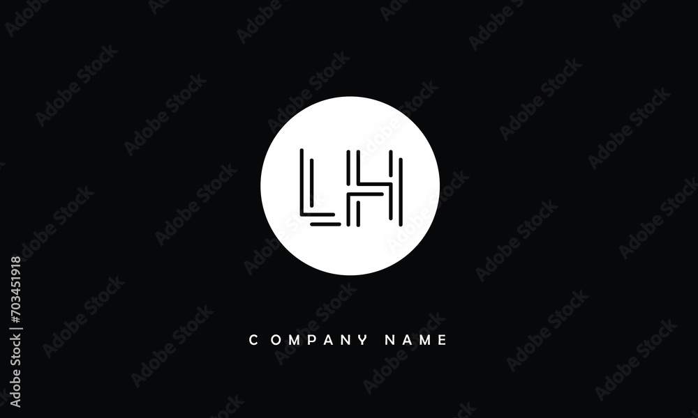 HL, LH, H, L Abstract Letters Logo Monogram HL, LH, H, L Abstract Letters Logo Monogram