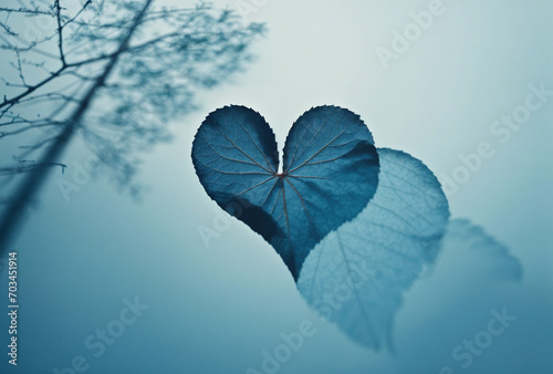heart shaped leaf, double exposure © Anna Gold Stock