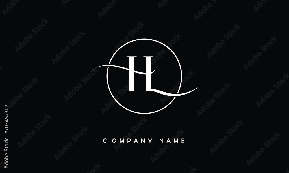 HL, LH, H, L Abstract Letters Logo Monogram HL, LH, H, L Abstract Letters Logo Monogram
