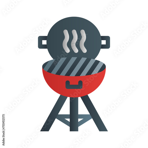 Grill barbeque icon in gradient fill style with high vector quality suitable for ui and spring needs
