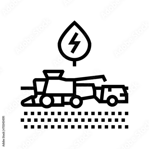 bioenergy harvesting biomass line icon vector. bioenergy harvesting biomass sign. isolated contour symbol black illustration